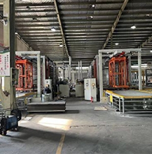 1000T大臺面地板成型機（自動回轉線）